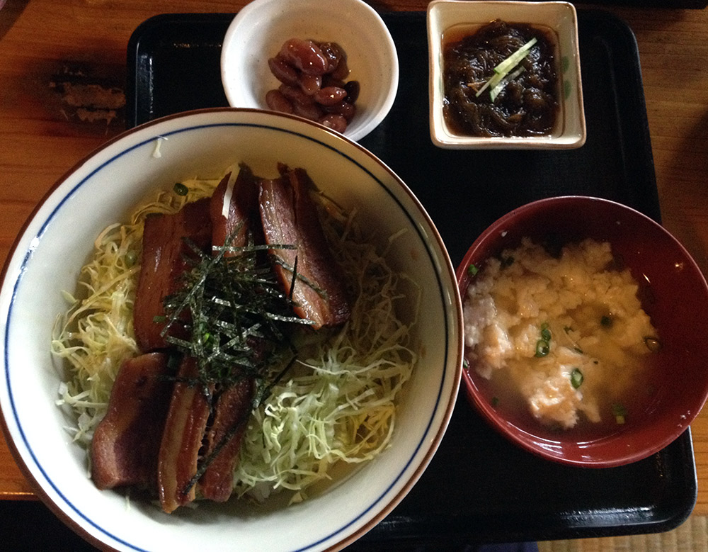 三枚肉丼セット