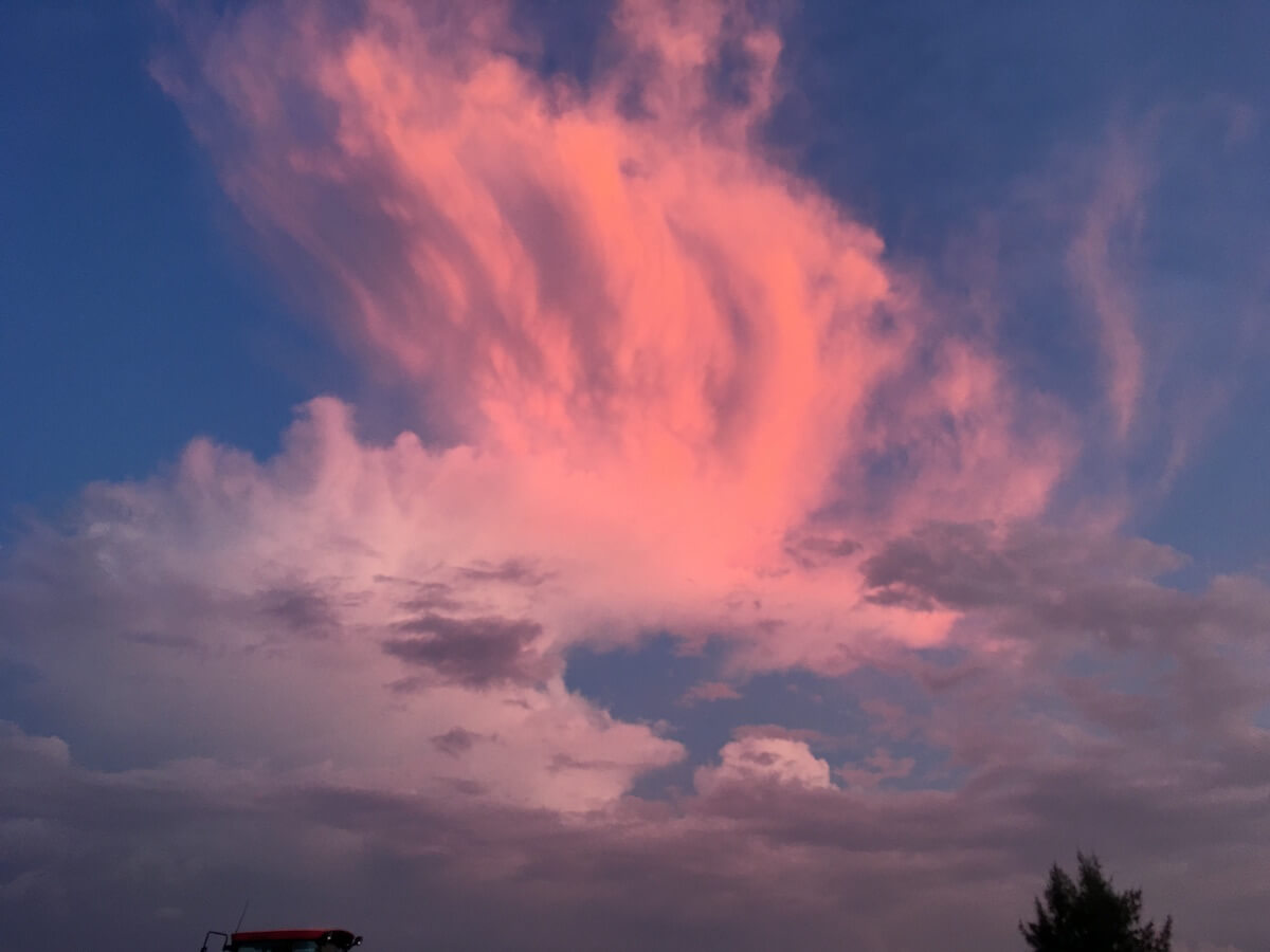 福地川公園からの夕日３