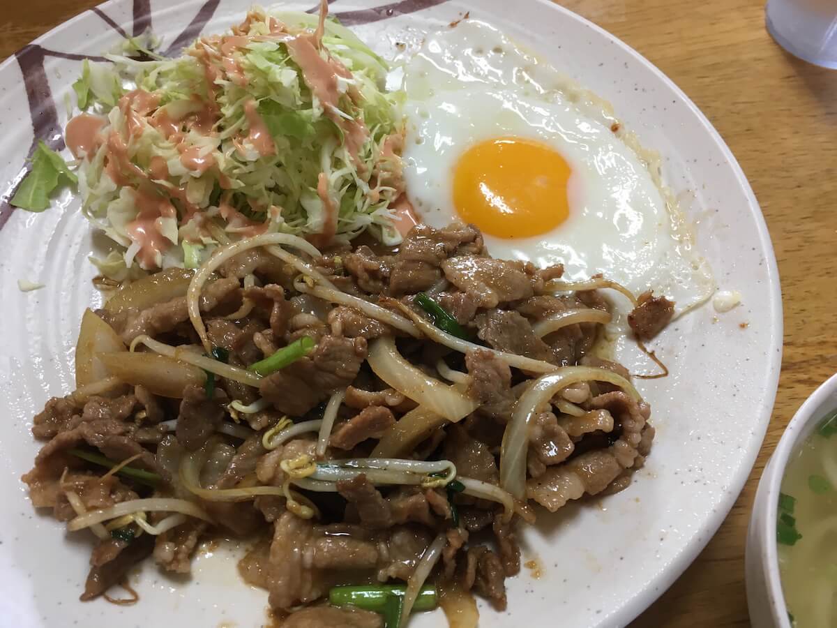 前田食堂のしょうが焼き定食