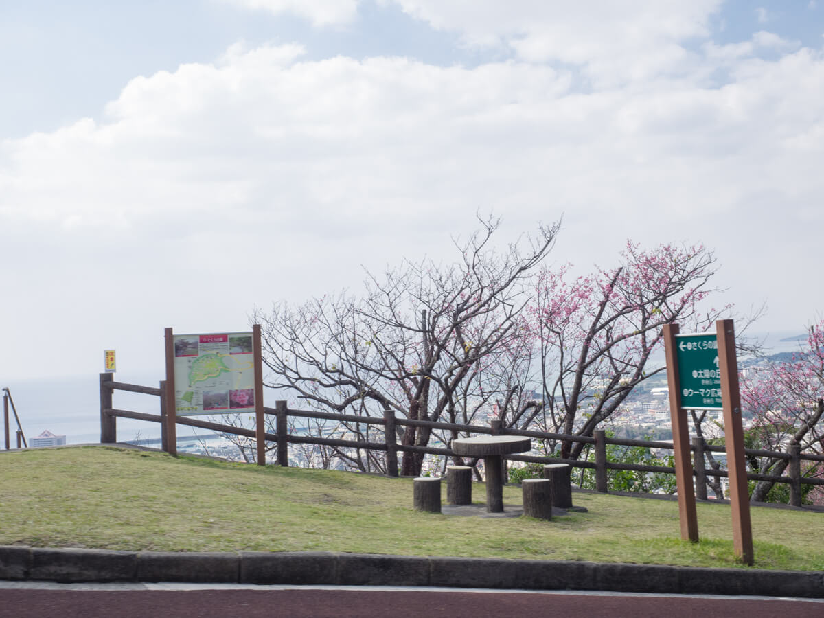 名護城公園のビジターセンターへ