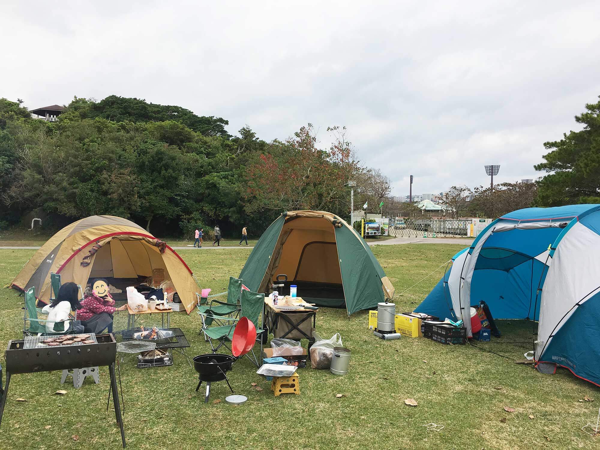 沖縄県総合運動公園のオートキャンプ場