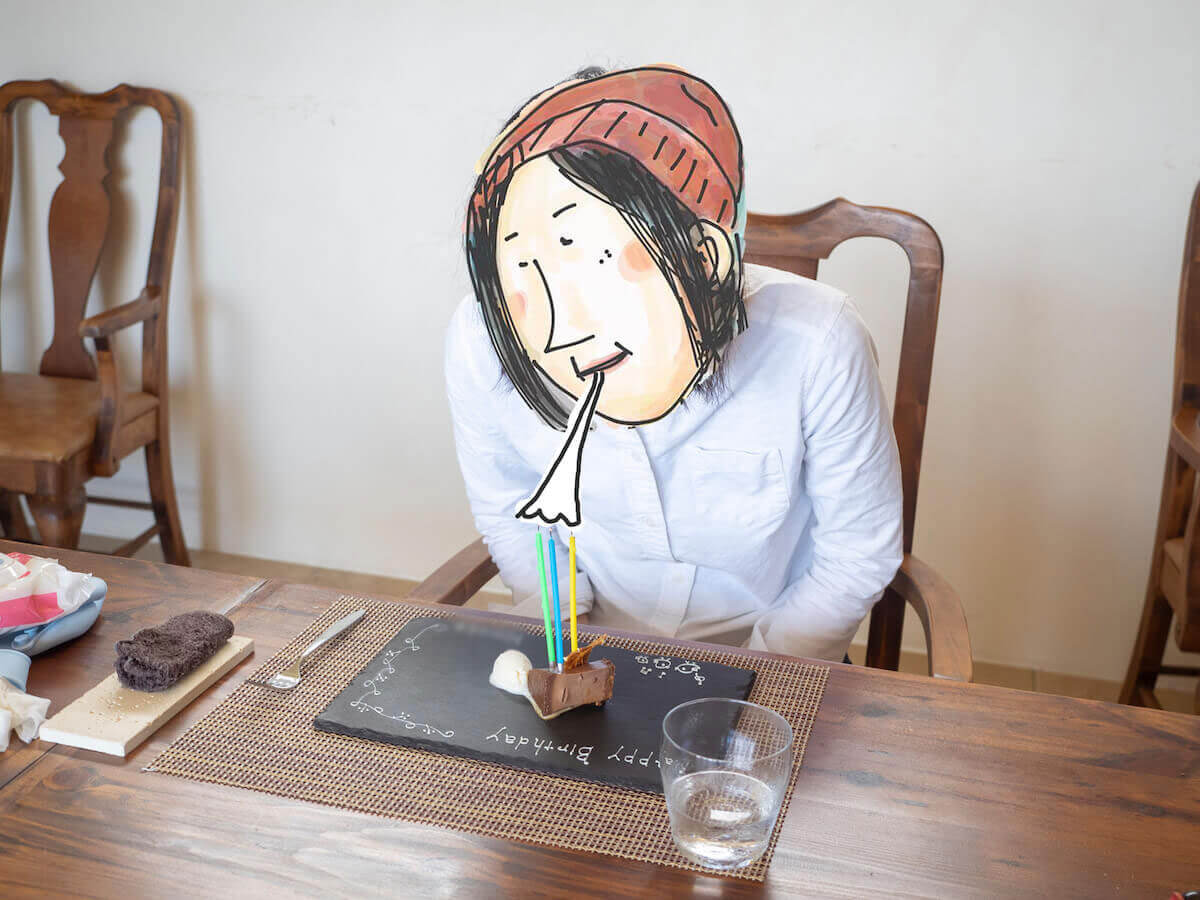 reの誕生日プレート