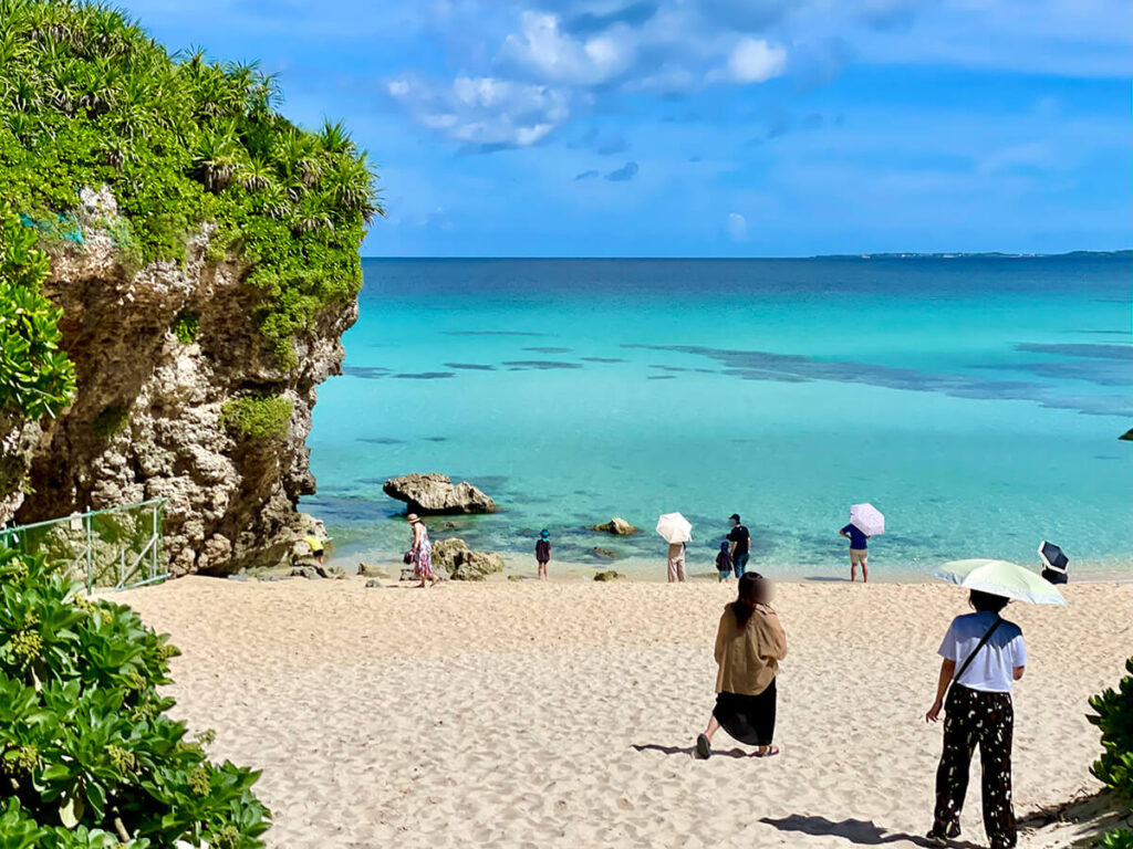 砂山ビーチへ到着