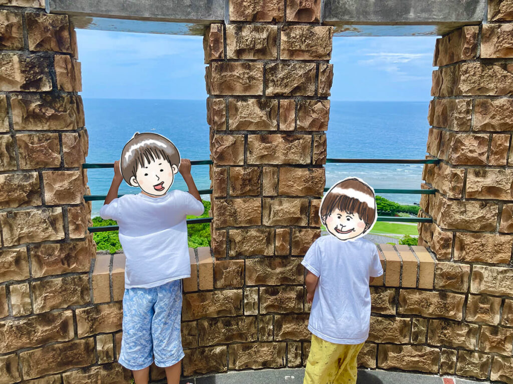 塔に登る