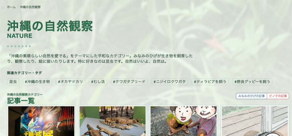 沖縄の自然カテゴリー