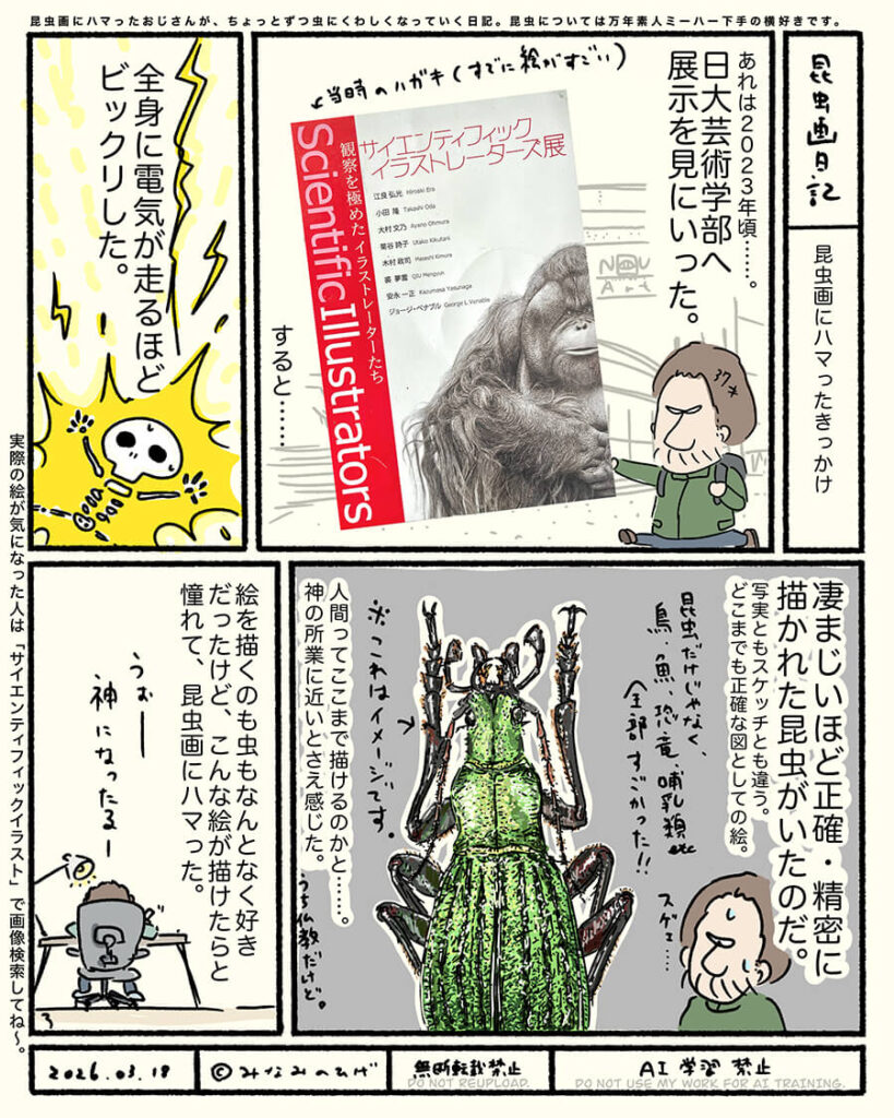 オオスナハラゴミムシ昆虫画日記
