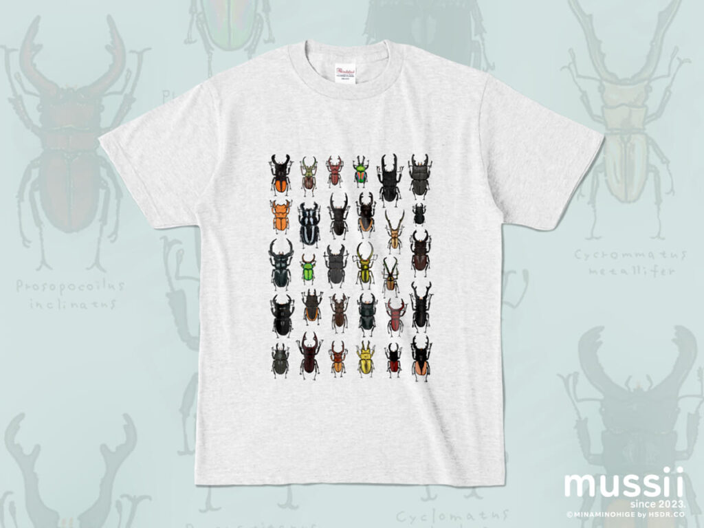 クワガタTシャツ30種類